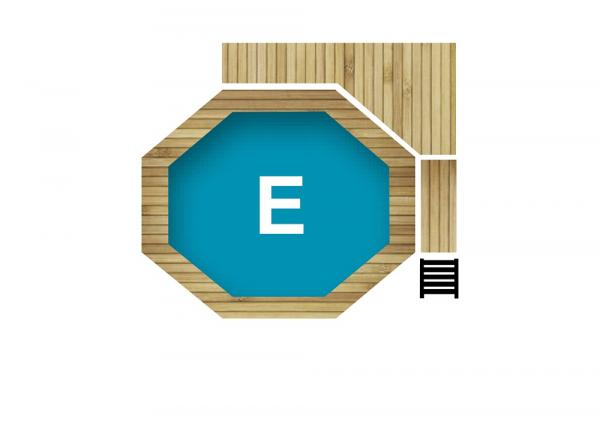 Badepool / Schwimmpool Karibu , Modell Eins E, oben, Garten & Wohnen